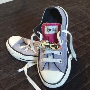 Purple and pink converse kids 11